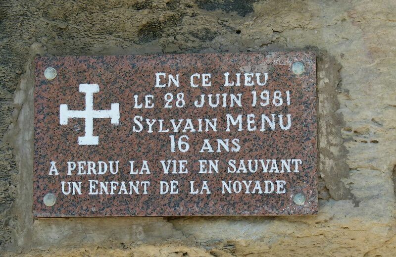 Plaque commémorative Sylvain Menu