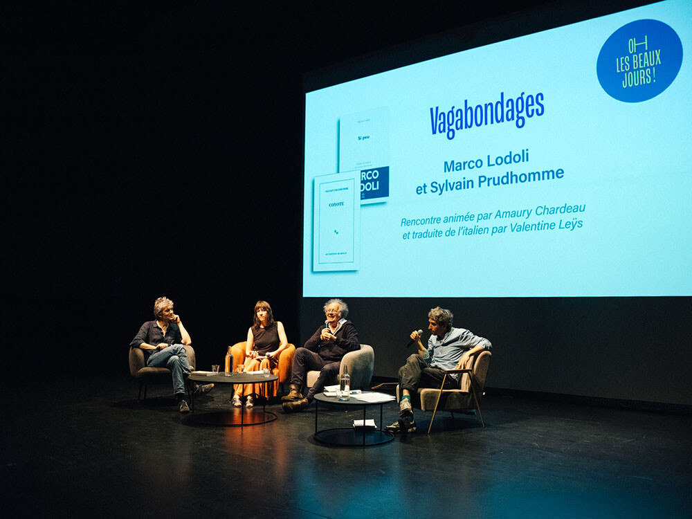 Vagabondage avec Marco Lodoli et Sylvain Prudhomme, animée par Amaury Chardeau et traduite de l’italien par Valentine Leÿs Rencontre