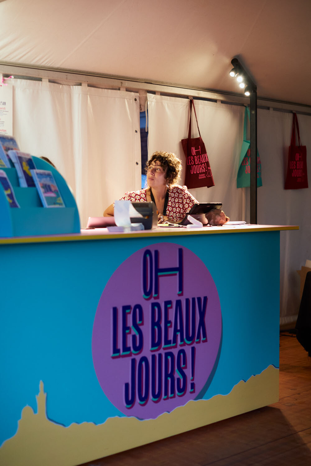 Le stand d’Oh les beaux jours ! au Conservatoire Pierre Barbizet